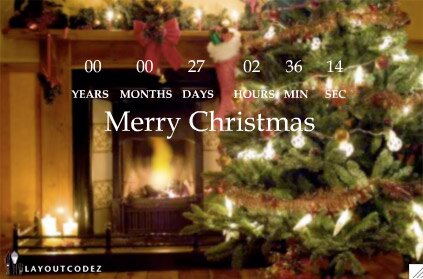 fireplace christmas countdown