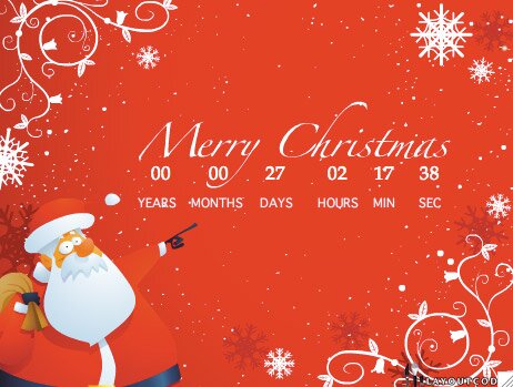 santa christmas countdown