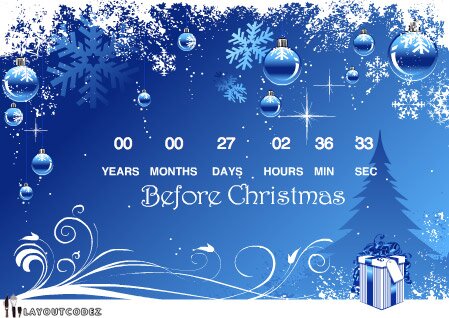 snowflakes christmas countdown