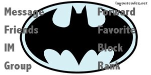 batman logo myspace contact table