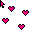 Hearts mouse cursor
