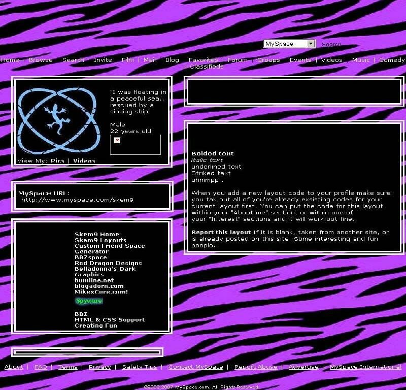 -purple-zebra myspace layout