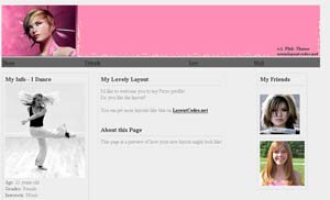 Pink Theme piczo layout